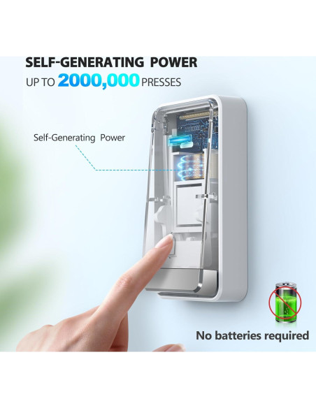 Timbre Inalámbrico TECKNET TK-WD003 400m Autoalimentado