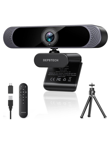 Cámara Web DEPSTECH DW49 Pro 4K, Zoom 3X, Micrófonos Duales