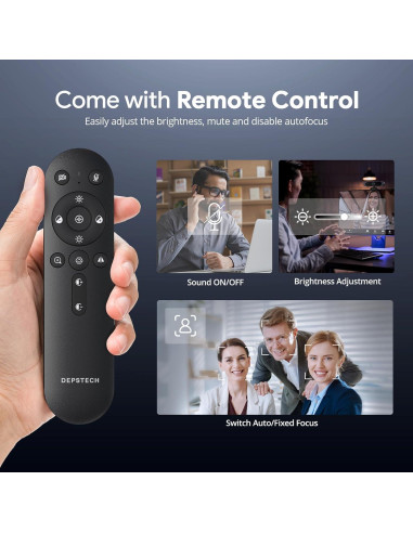 Cámara Web DEPSTECH DW49 Pro 4K, Zoom 3X, Micrófonos Duales