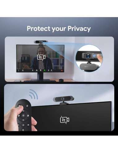 Cámara Web DEPSTECH DW49 Pro 4K, Zoom 3X, Micrófonos Duales