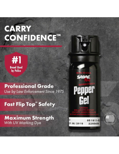 Gel de Pimienta Táctico SABRE con Funda 53 ml