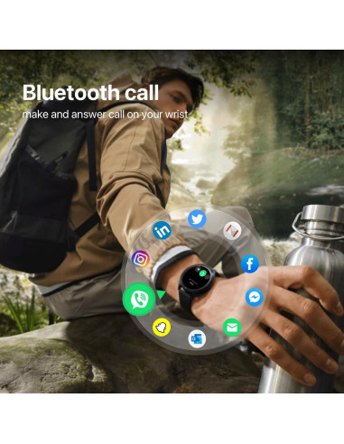 Reloj Inteligente DIVElink TGW008 HD IP68 Fitness Negro