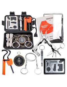 Kit de Supervivencia EMDMAK 6 en 1 para Camping y Emergencias
