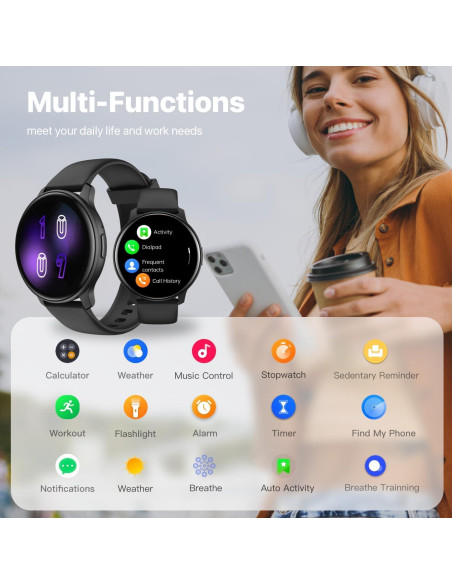 Reloj Inteligente DIVElink TGW008 HD IP68 Fitness Negro