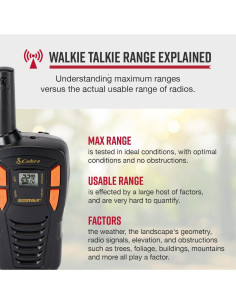 Walkie Talkies Cobra ACXT145 Recargables 22 Canales 25,75 km 2