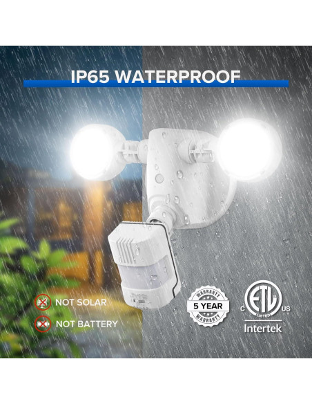 Luz Exterior SANSI 25W 3000LM con Sensor de Movimiento
