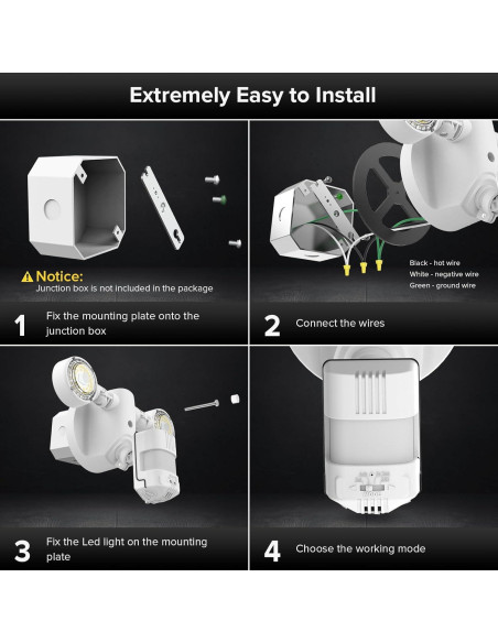 Luz Exterior SANSI 25W 3000LM con Sensor de Movimiento