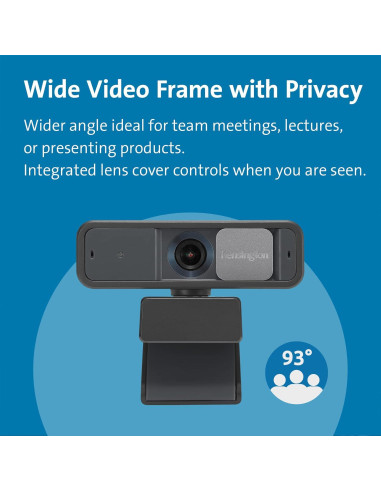 Webcam Kensington W2050 Pro 1080p con Doble Micrófono