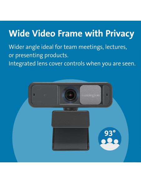 Webcam Kensington W2050 Pro 1080p con Doble Micrófono Webcam Kensington W2050 Pro 1080p con Doble Micrófono