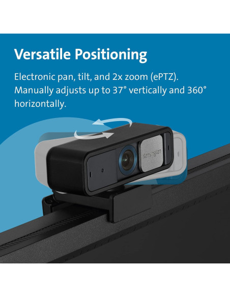 Webcam Kensington W2050 Pro 1080p con Doble Micrófono Webcam Kensington W2050 Pro 1080p con Doble Micrófono