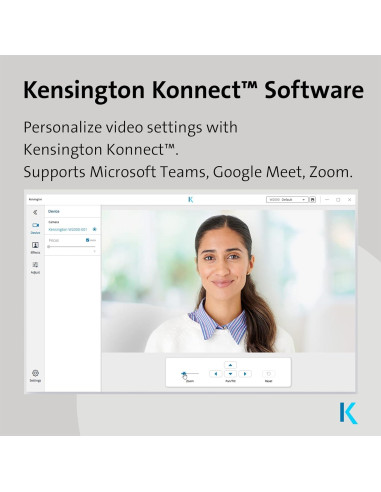 Webcam Kensington W2050 Pro 1080p con Doble Micrófono