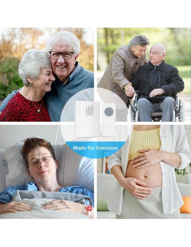 Timbre Inalámbrico SURNICE IP44 396m 63 Melodías Batería