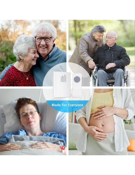 Timbre Inalámbrico SURNICE IP44 396m 63 Melodías Batería