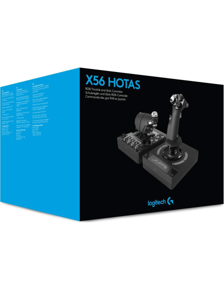 Controlador de Vuelo Logitech G X56 HOTAS RGB 2,3 kg Controlador de Vuelo Logitech G X56 HOTAS RGB 2,3 kg