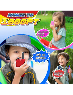 Walkie Talkies Evassal Paquete de 3 para Niños 3-8 Años 2