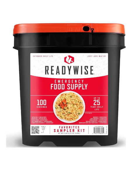 Kit de Comida de Emergencia ReadyWise 100 Porciones 25 Años
