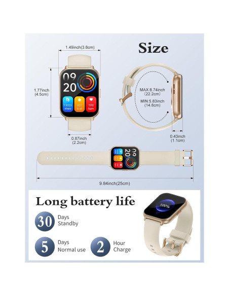 Reloj Inteligente RUIMEN H1 1.85'' Fitness Llamadas Reloj Inteligente RUIMEN H1 1.85'' Fitness Llamadas