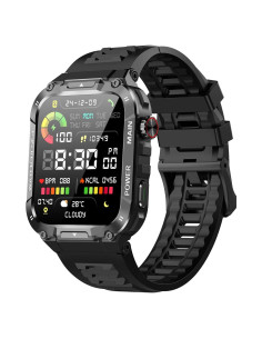 Reloj Inteligente Militar Nihemin Negro 100+ Modos Fitness
