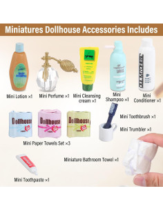 Accesorios Miniatura Casa de Muñecas Silipull 1:12 12 Pcs 2