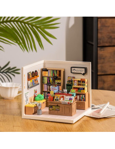 ROBOTIME Mini Casa en Miniatura 1:24 con Luz LED y Muebles 2