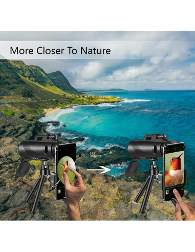 Monocular 80x100 PhysioPhyx para Smartphone y Trípode