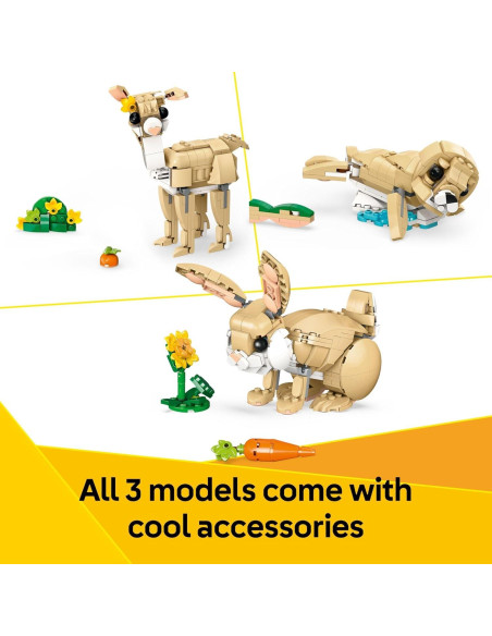 LEGO Creator Conejo Lindo 3 en 1 - Juguete para Niños 8+