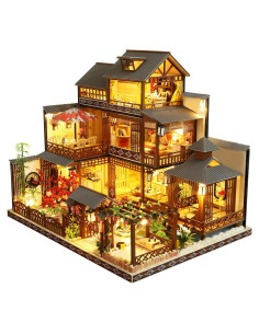 Casa de Muñecas Miniatura Spilay Patio Japonés con LED