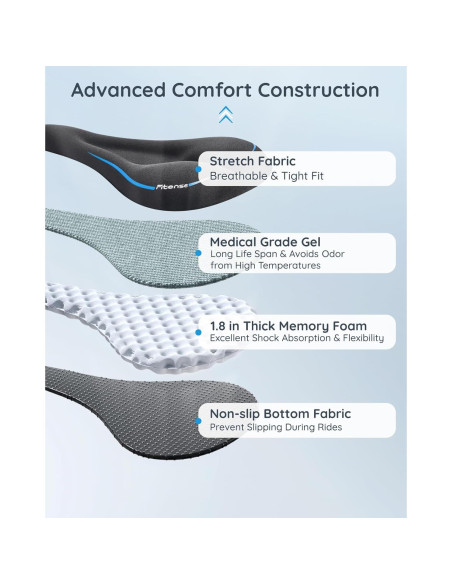 Funda de Asiento de Bicicleta Fitense Acolchada 28x18 cm