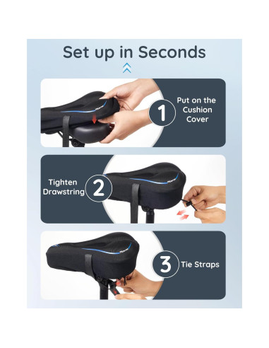 Funda de Asiento de Bicicleta Fitense Acolchada 28x18 cm