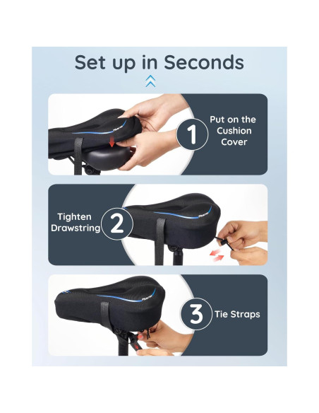 Funda de Asiento de Bicicleta Fitense Acolchada 28x18 cm