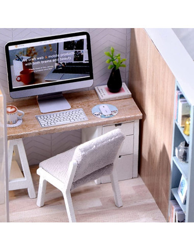 Casa de Muñecas DIY CUTEBEE Tiempo Acogedor con Muebles