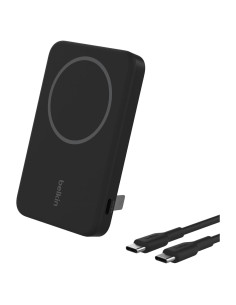 Cargador Inalámbrico Belkin 5,000mAh Qi2 con Soporte - Negro