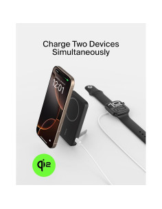 Cargador Inalámbrico Belkin 5,000mAh Qi2 con Soporte - Negro 2