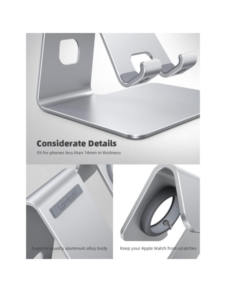 Soporte Lamicall 2 en 1 para Apple Watch y Teléfono