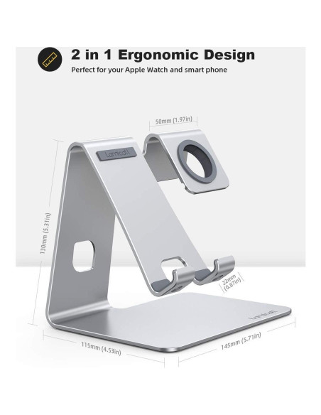 Soporte Lamicall 2 en 1 para Apple Watch y Teléfono
