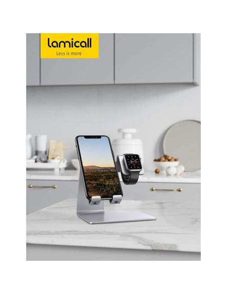 Soporte Lamicall 2 en 1 para Apple Watch y Teléfono