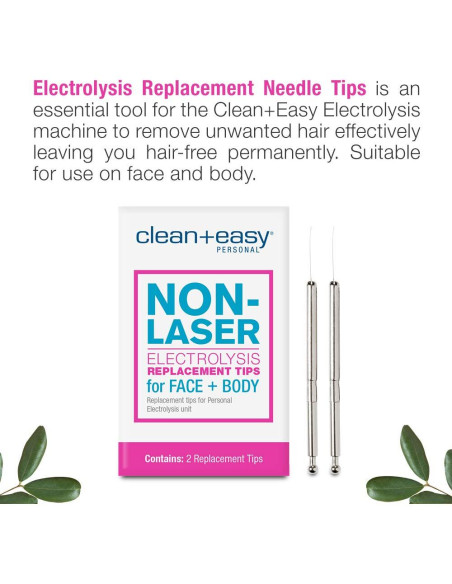 Consejos de Reemplazo Clean + Easy para Electrólisis - 2 Piezas
