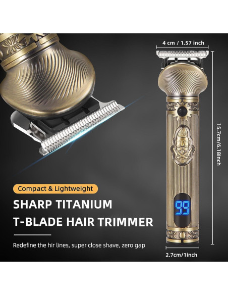 Recortadora de Barba REHOYO T-Blade 6 en 1 Inalámbrica