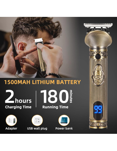 Recortadora de Barba REHOYO T-Blade 6 en 1 Inalámbrica