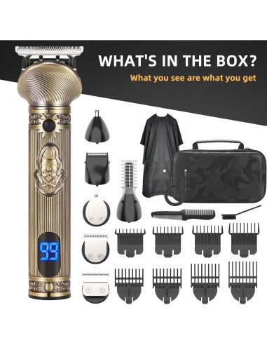 Recortadora de Barba REHOYO T-Blade 6 en 1 Inalámbrica