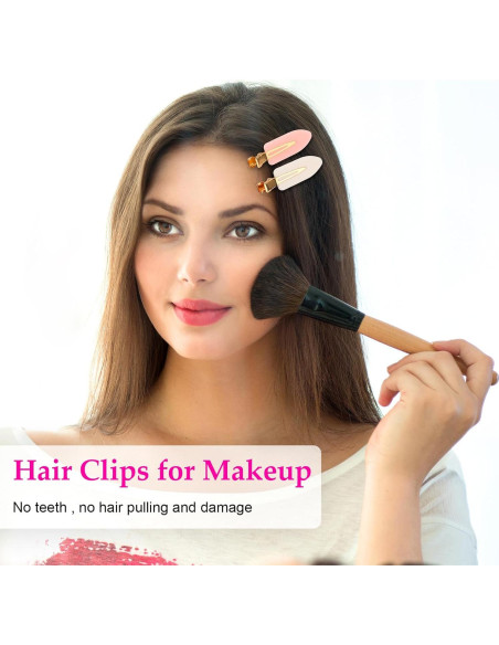 Clips para el Cabello D 6 Pcs Sin Doblado Mango Dorado