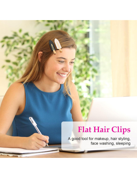 Clips para el Cabello D 6 Pcs Sin Doblado Mango Dorado