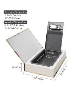 Libro de Seguridad PACOLO con Compartimento Secreto 22x15 cm 2