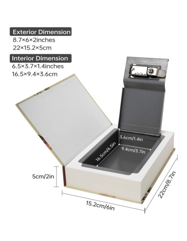 Libro de Seguridad PACOLO con Compartimento Secreto 22x15 cm