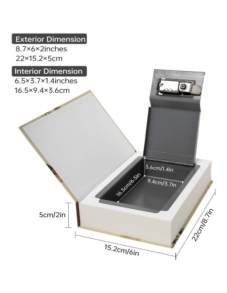 Libro de Seguridad PACOLO con Compartimento Secreto 22x15 cm