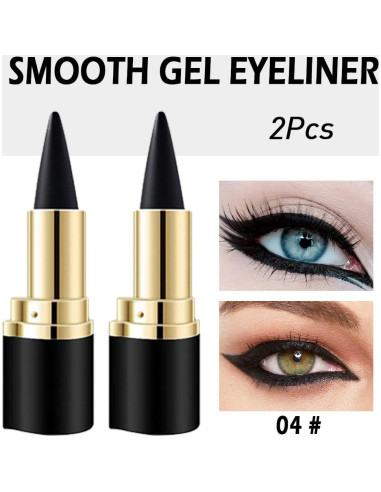 Set de Delineador de Ojos Gel Kaely 2 Piezas Negro Resistente