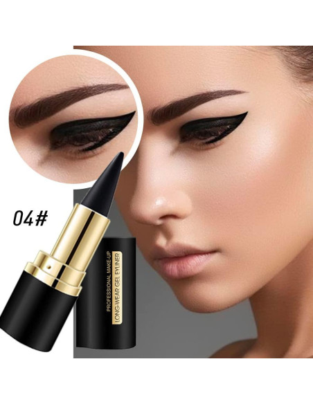 Set de Delineador de Ojos Gel Kaely 2 Piezas Negro Resistente