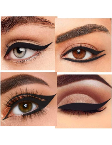 Set de Delineador de Ojos Gel Kaely 2 Piezas Negro Resistente