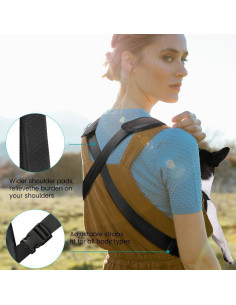 Mochila Transportadora para Perros y Gatos Inspack M Negra 2