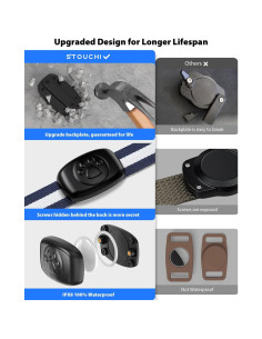 Soporte para Collar de Perro Stouchi AirTag Impermeable Negro 2